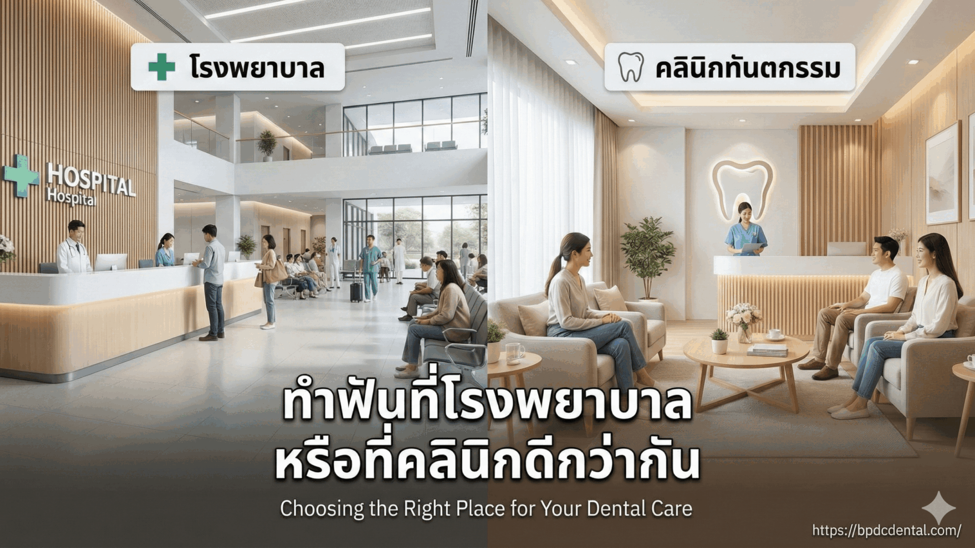 ทำฟันที่โรงพยาบาล หรือที่คลินิกดีกว่ากัน